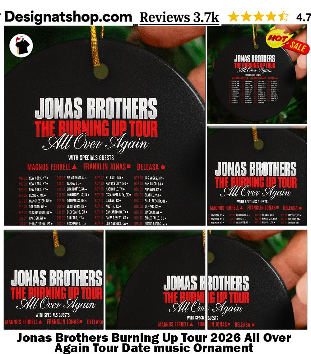 Jonas Brothers Burning Up Tour 2026 All Over Again Tour Date music shirt