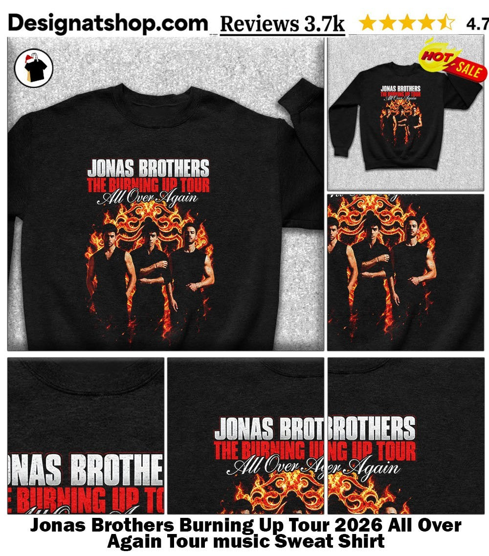 Jonas Brothers Burning Up Tour 2026 All Over Again Tour music shirt