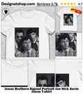 Jonas Brothers Signed Portrait Joe Nick Kevin Jonas shirt