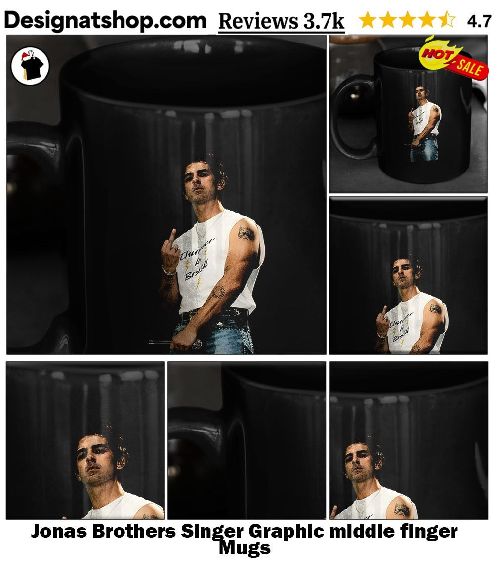 Jonas Brothers Singer Graphic middle finger shirt