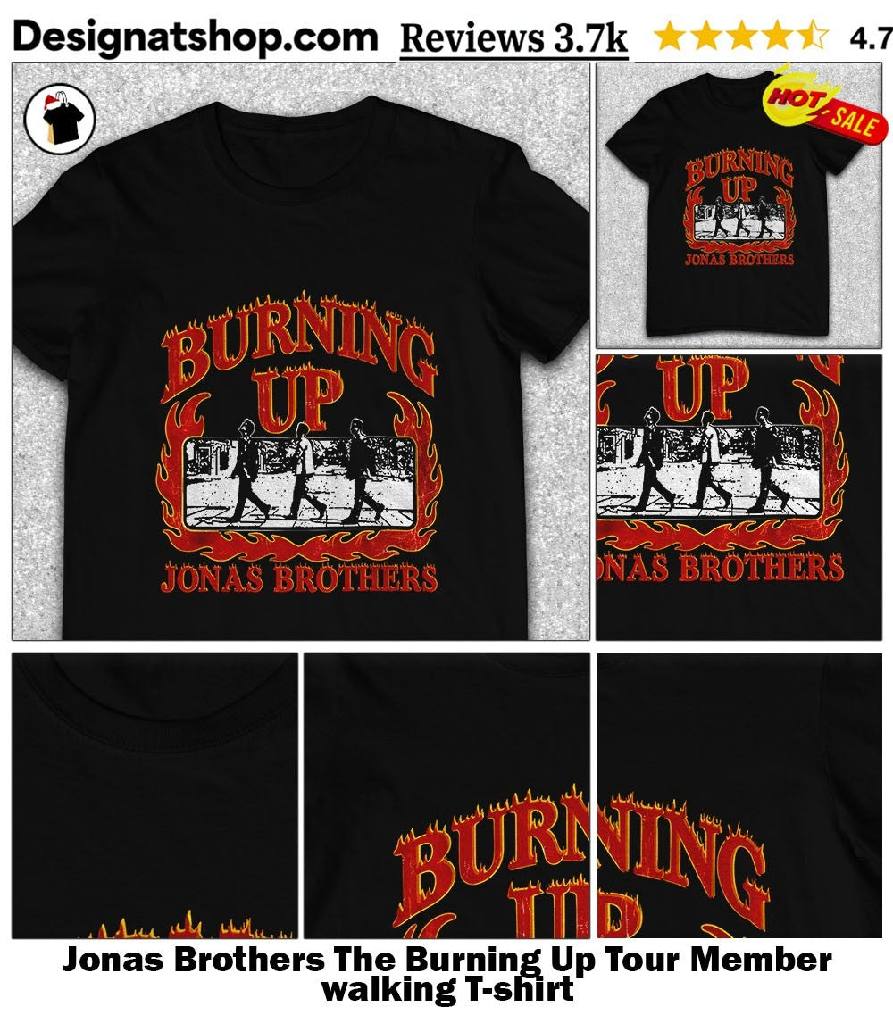 Jonas Brothers The Burning Up Tour Member walking shirt