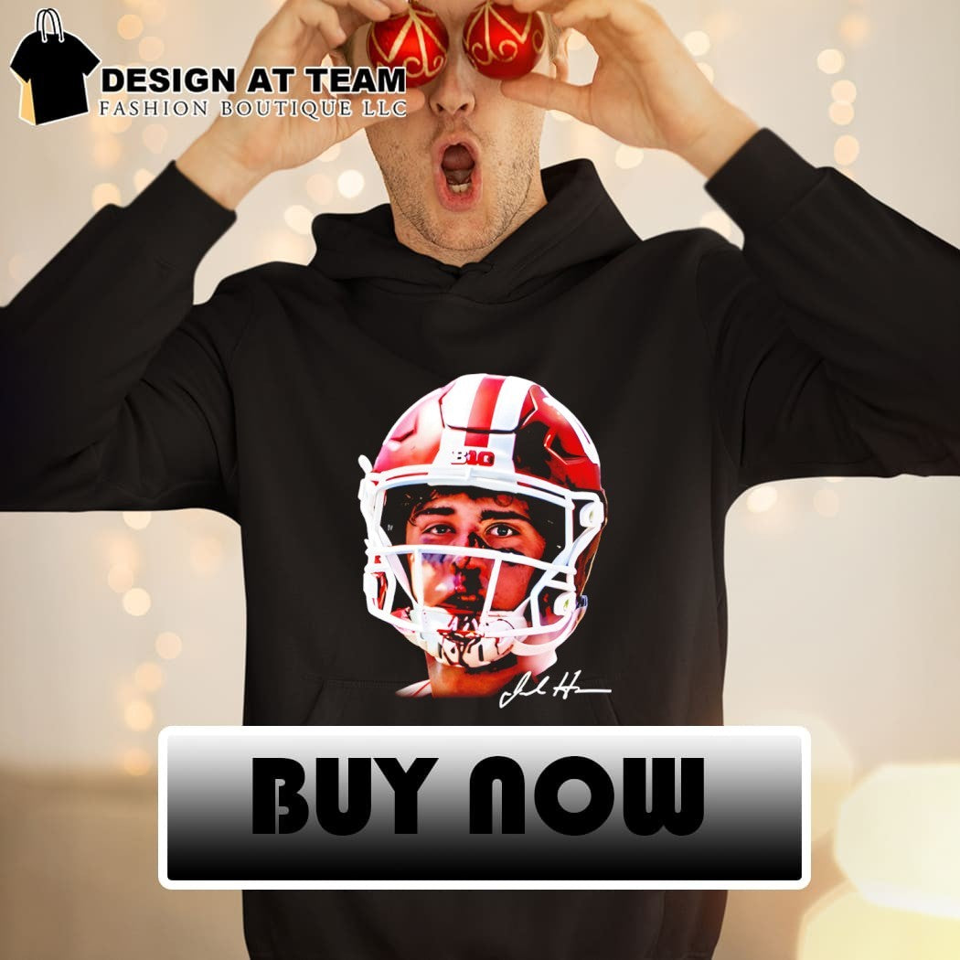 Josh Hoover Indiana Tuff bloody face signature shirt