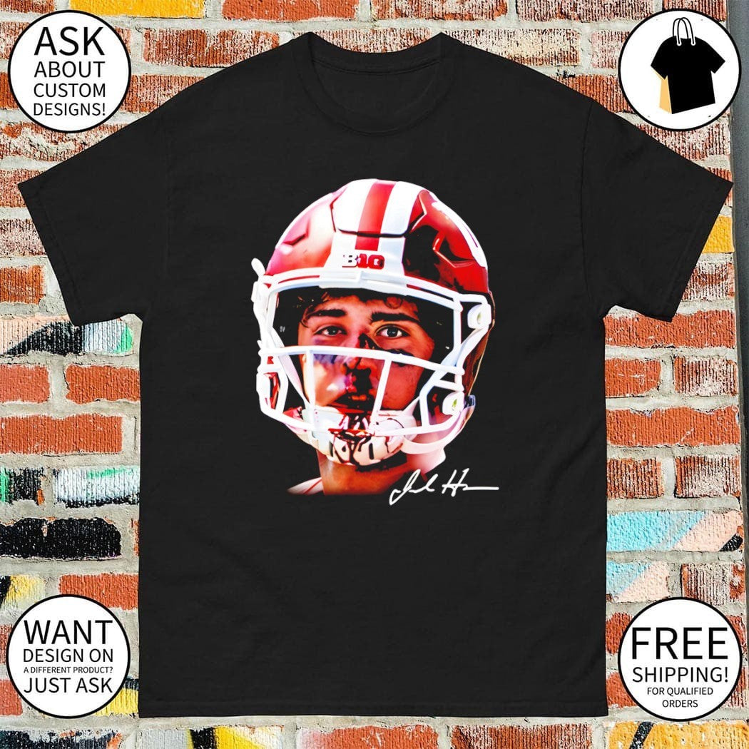Josh Hoover Indiana Tuff bloody face signature shirt