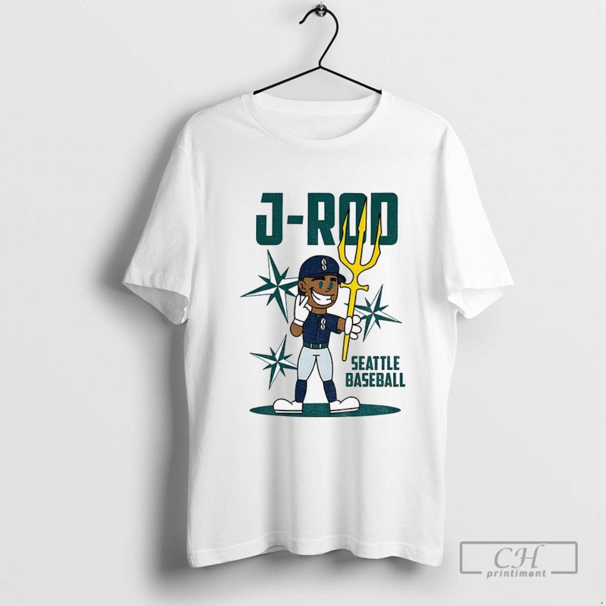 Julio Rodriguez Seattle Mariners Mlb Baseball Summer Cartoon