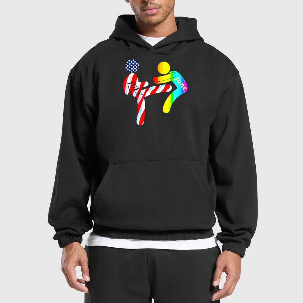 July Independence Kick June Pride Month Shirt