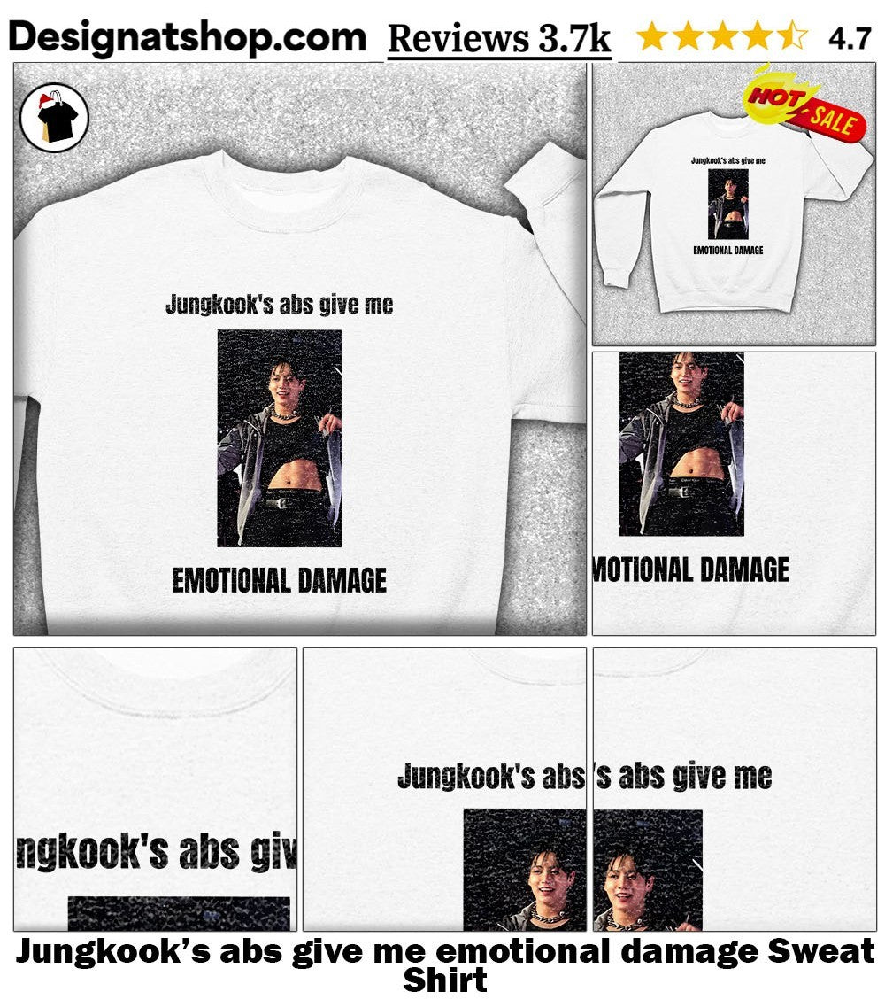 Jungkook’s abs give me emotional damage shirt