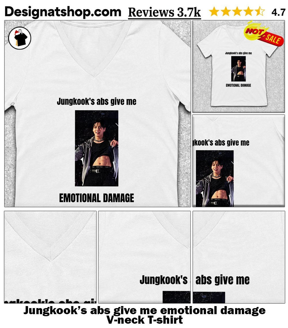 Jungkook’s abs give me emotional damage shirt