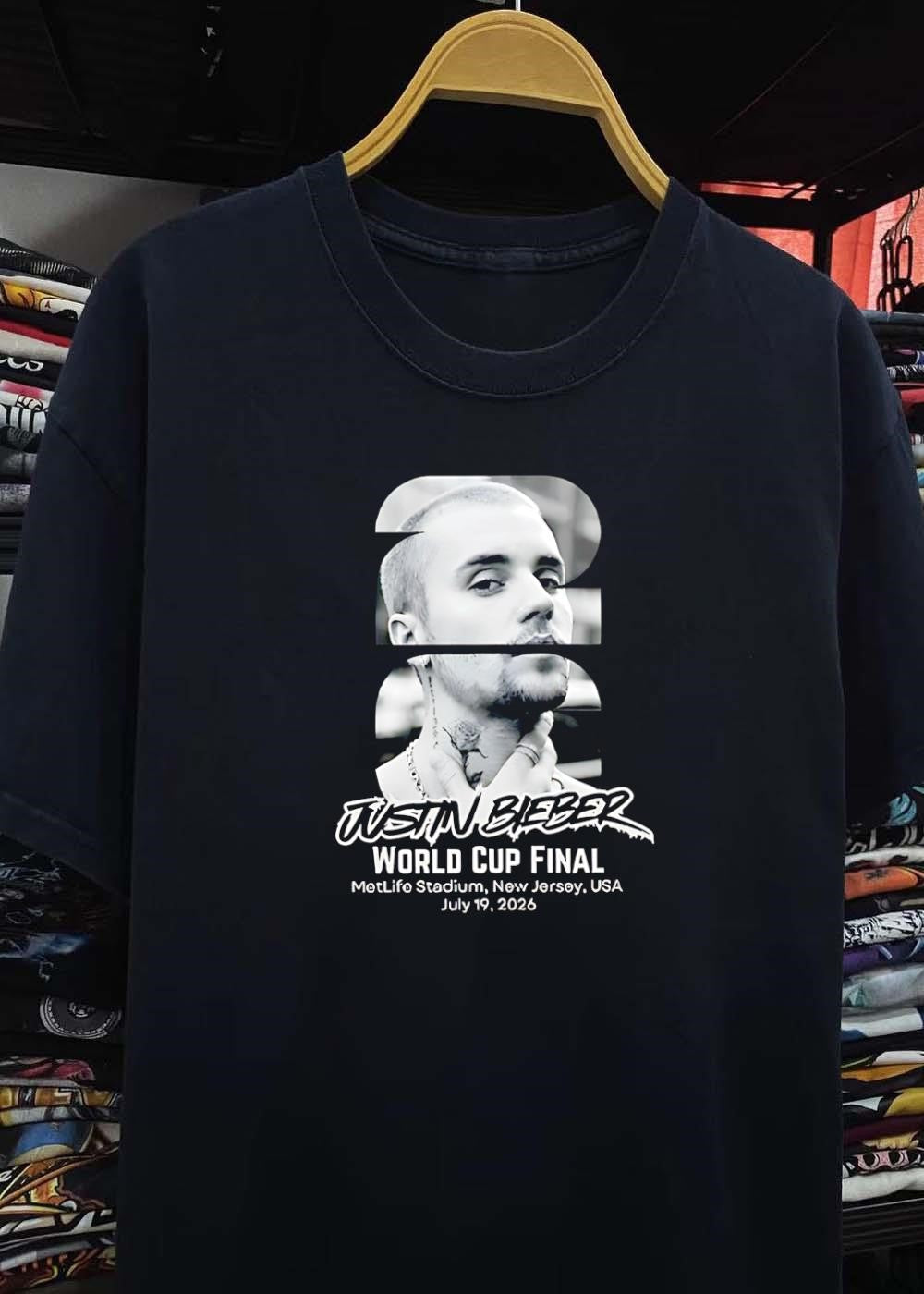 Justin Bieber World Cup Final at MetLife Stadium July 19 2026 T-Shirt