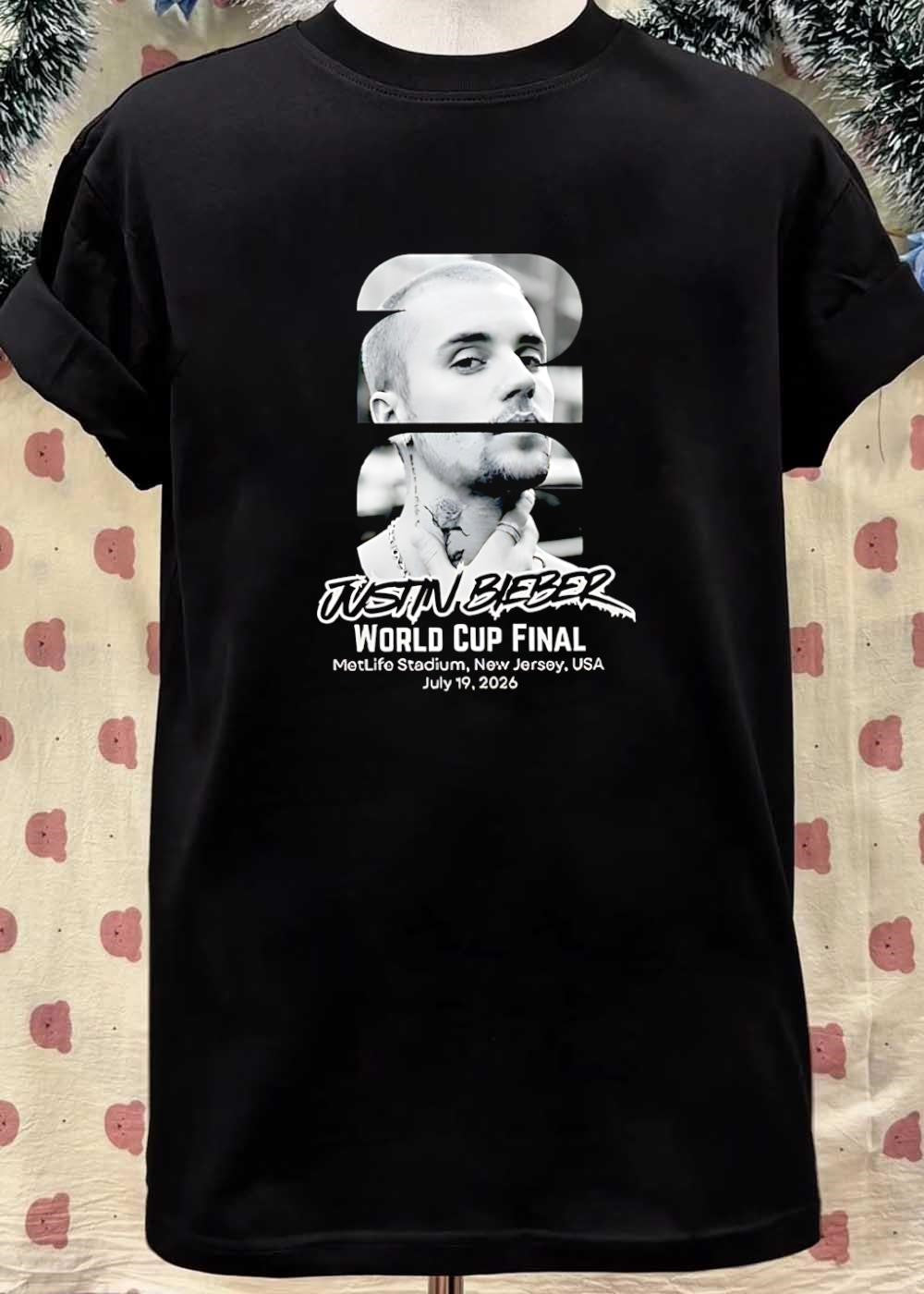 Justin Bieber World Cup Final at MetLife Stadium July 19 2026 T-Shirt