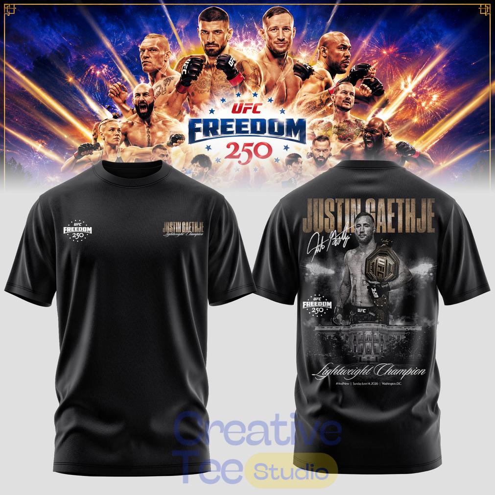 Justin Gaethje UFC Freedom 250 – Lightweight Champion T-Shirt