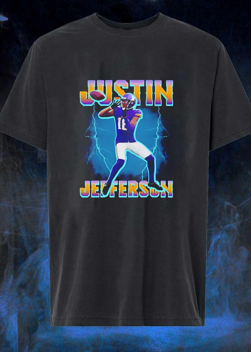 Justin Jefferson Catching Football Minnesota Vikings T-Shirt