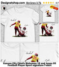Kansas City Chiefs Mahomes 15 and Jones 95 Football Player Sport signature shirt