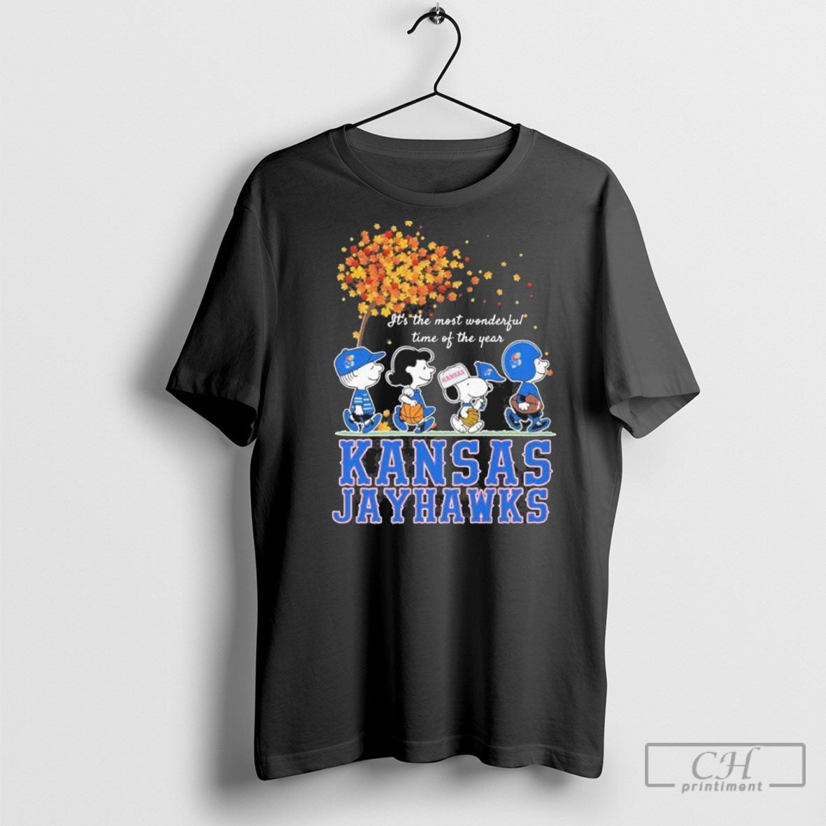 Kansas Jayhawks And Peanuts Character Its The Most Wonderful Time Of The Year