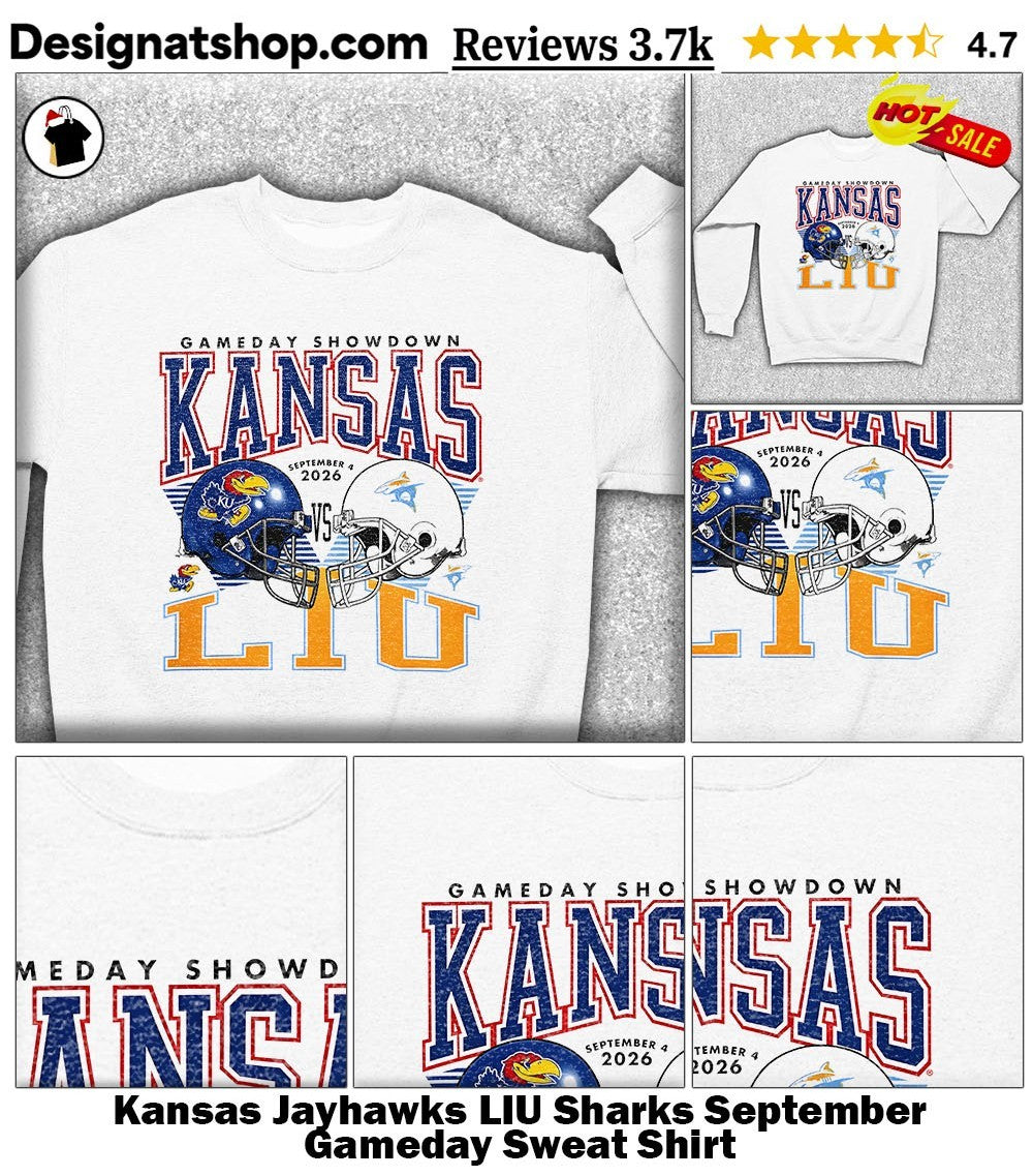 Kansas Jayhawks LIU Sharks September Gameday shirt
