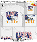 Kansas Jayhawks LIU Sharks September Gameday shirt