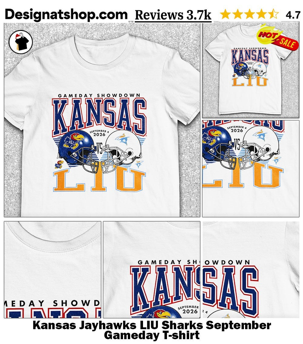 Kansas Jayhawks LIU Sharks September Gameday shirt
