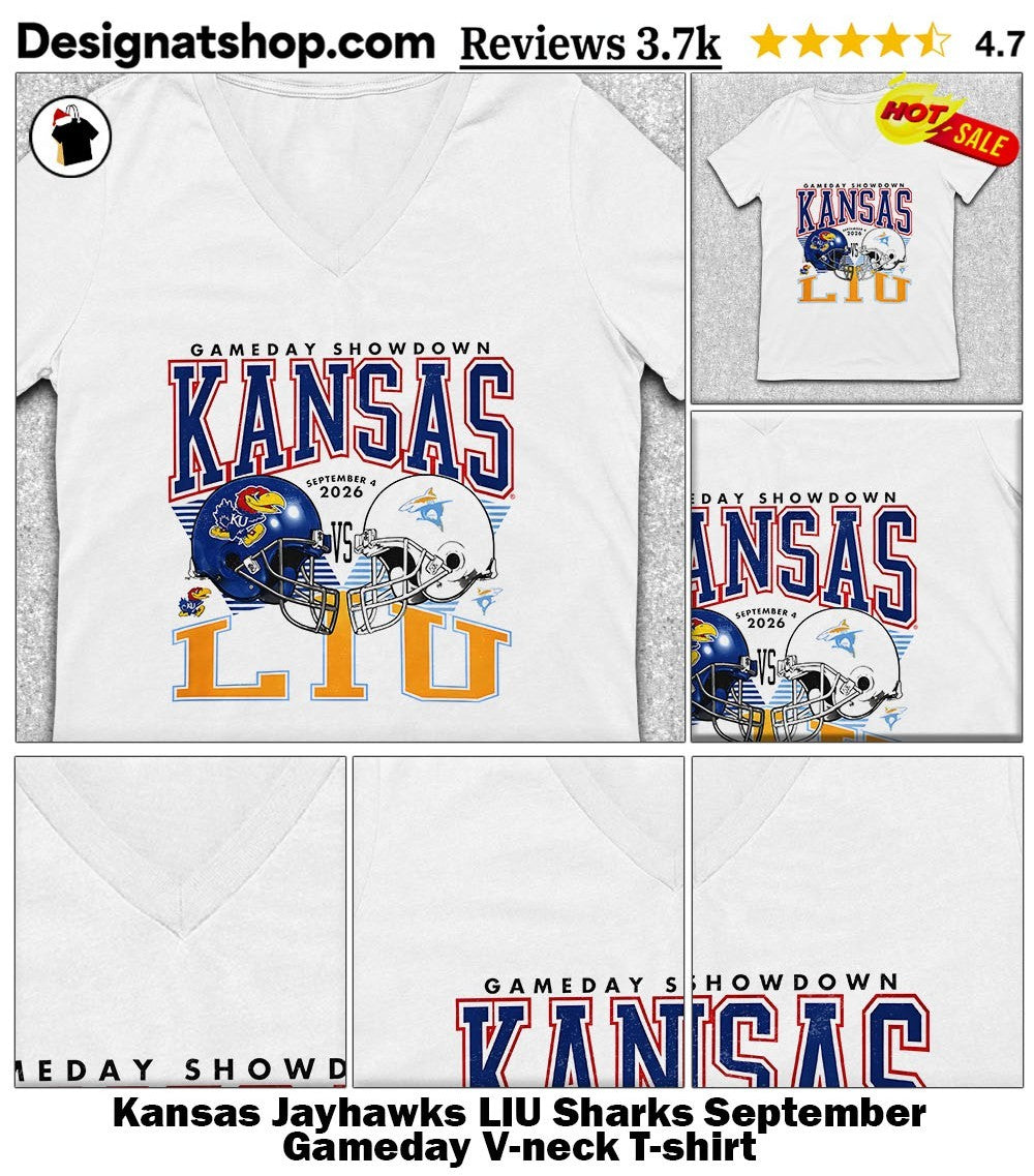 Kansas Jayhawks LIU Sharks September Gameday shirt
