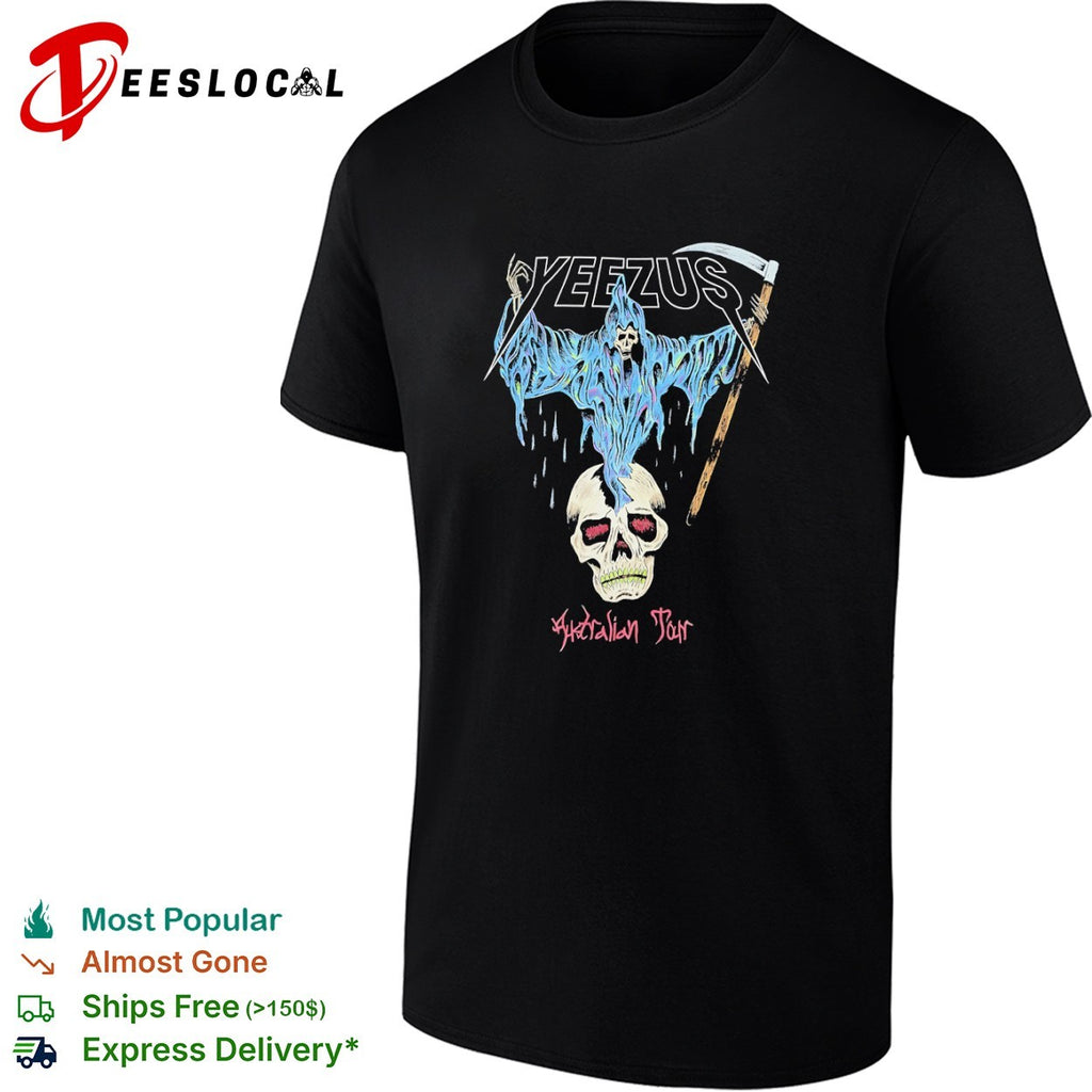 Kanye West Yeezus Australian Tour grim reaper skull shirt