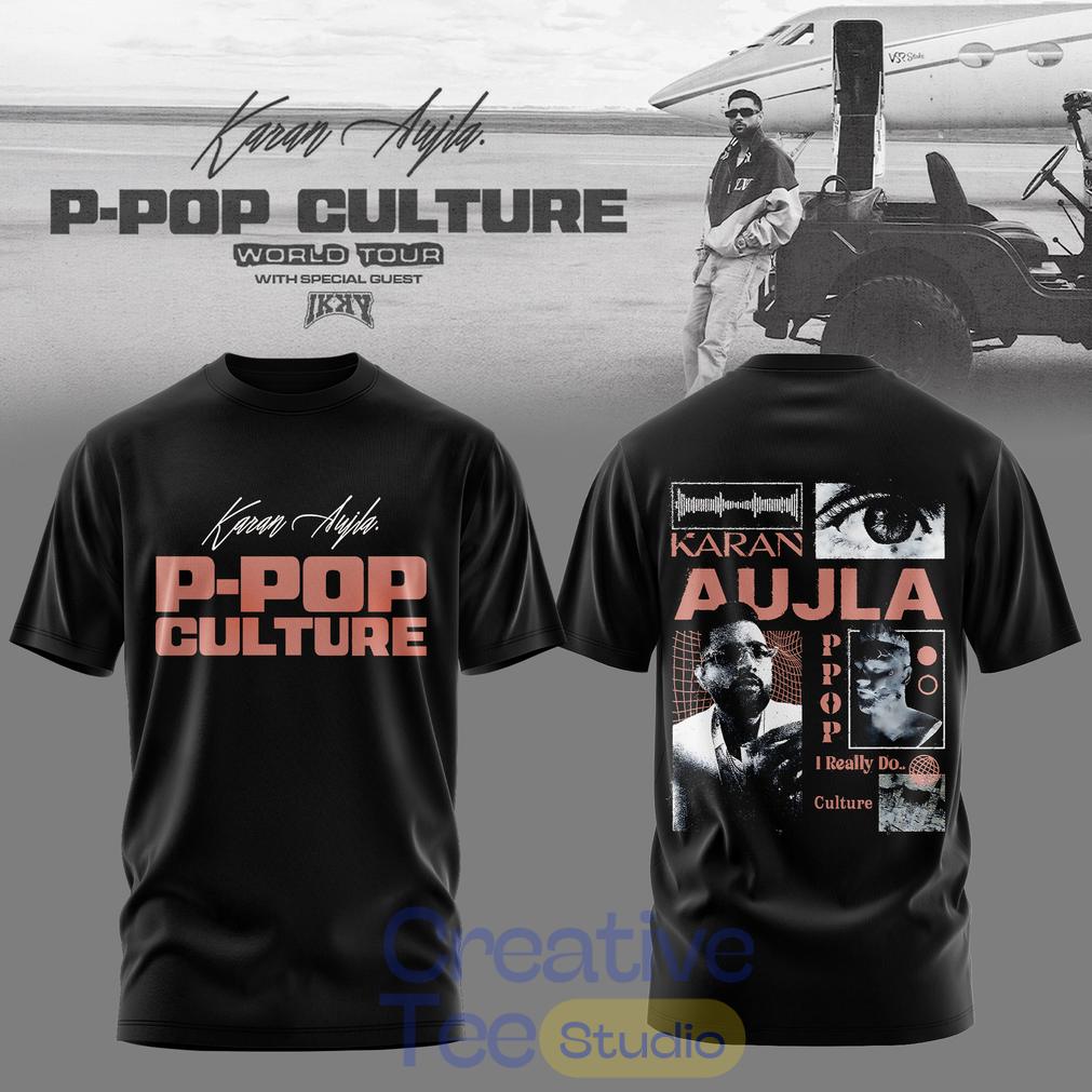 Karan Aujla P-Pop Culture World Tour Blackout Limited Edition 3D T-Shirt