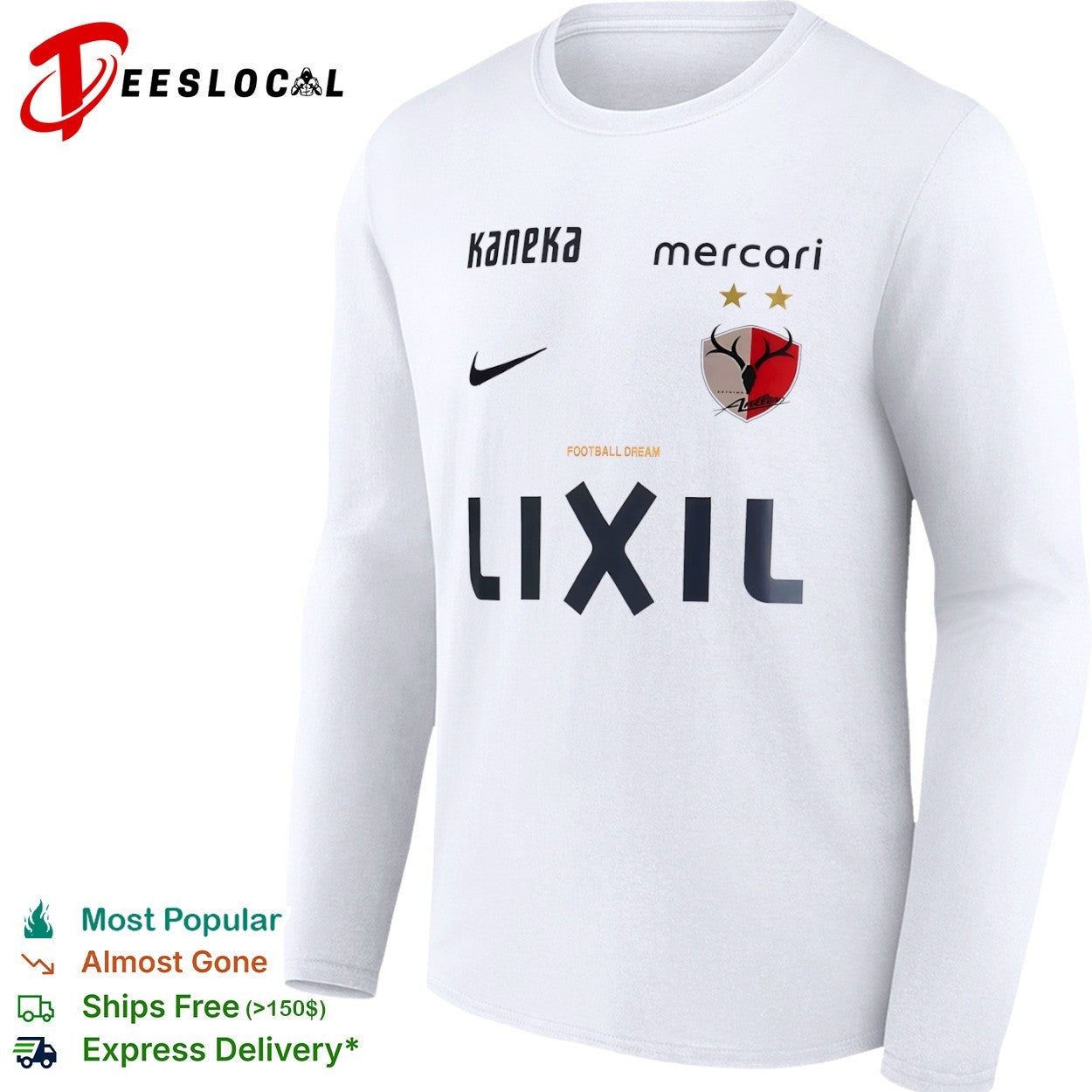 Kashima Antlers Kaneka Mercari LIXIL Football Dream shirt
