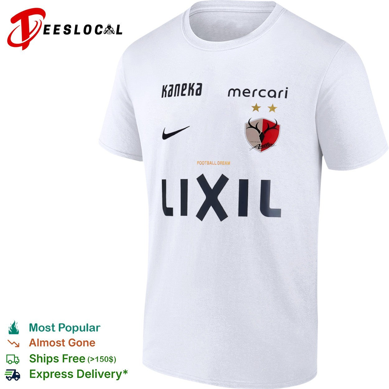 Kashima Antlers Kaneka Mercari LIXIL Football Dream shirt