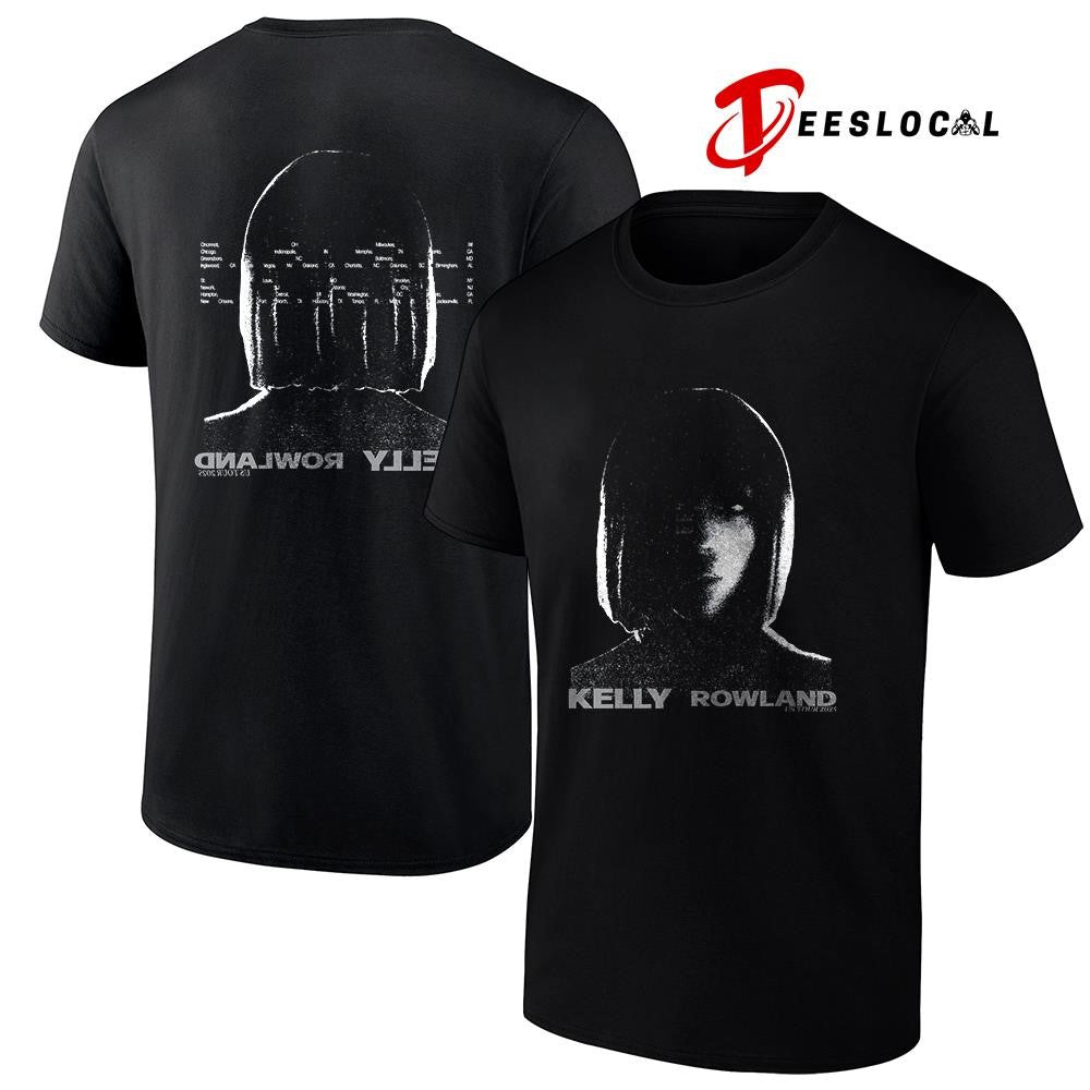 Kelly Rowland US Tour portrait silhoutte flipped graphic shirt