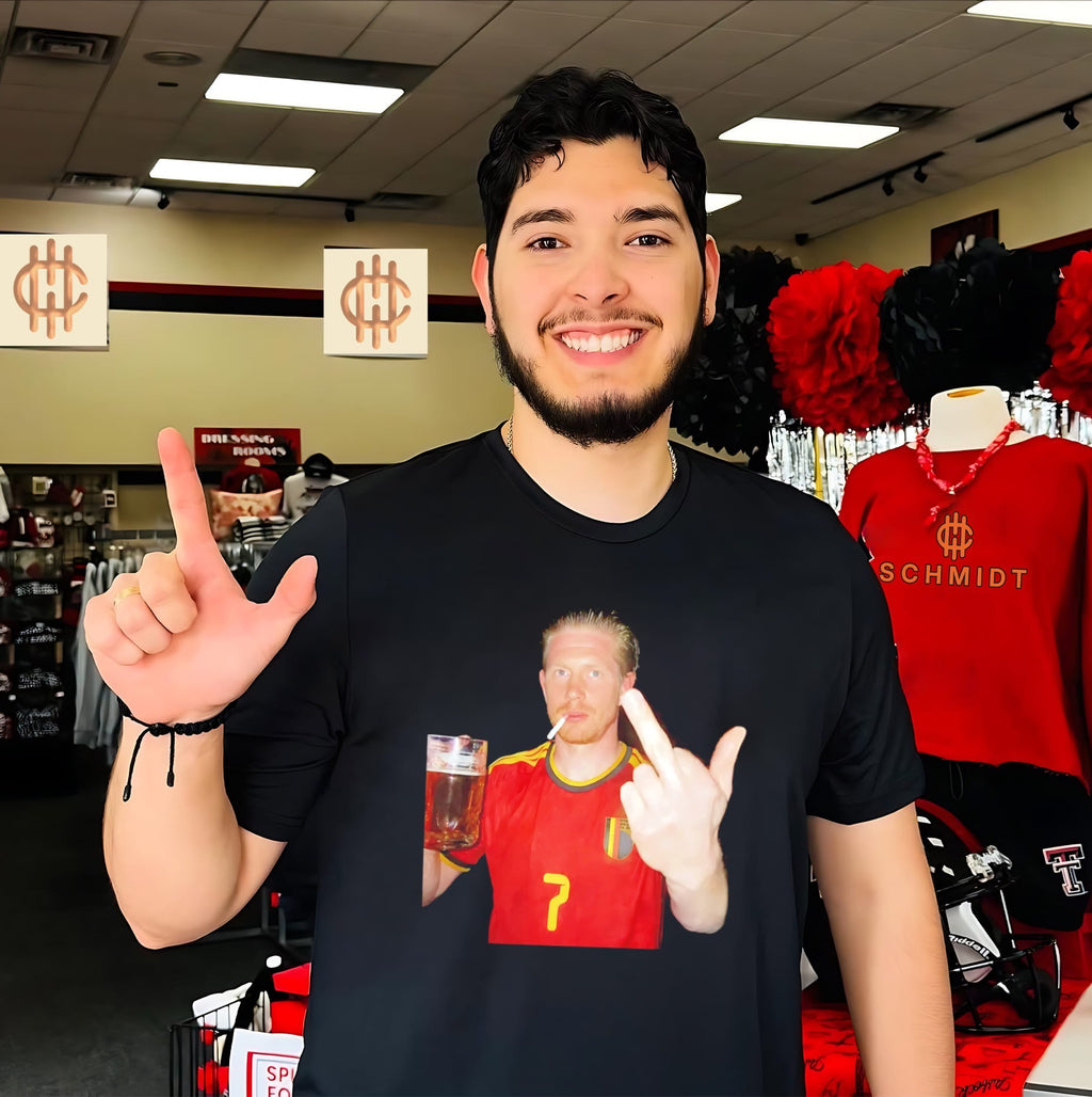 Kevin De Bruyne Belgium National Team Beer and Middle Finger shirt