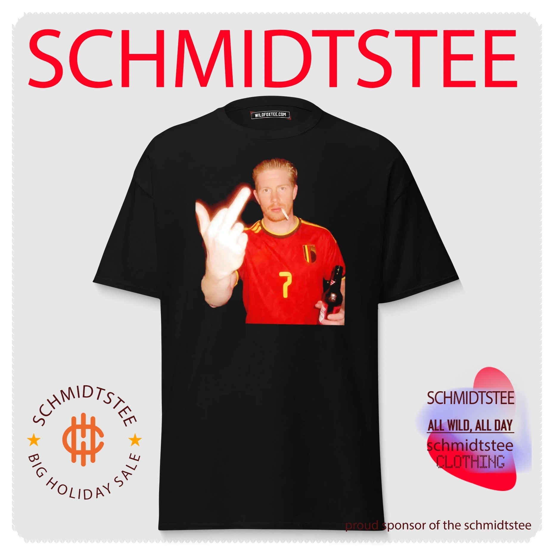 Kevin De Bruyne Belgium National Team Middle Finger shirt