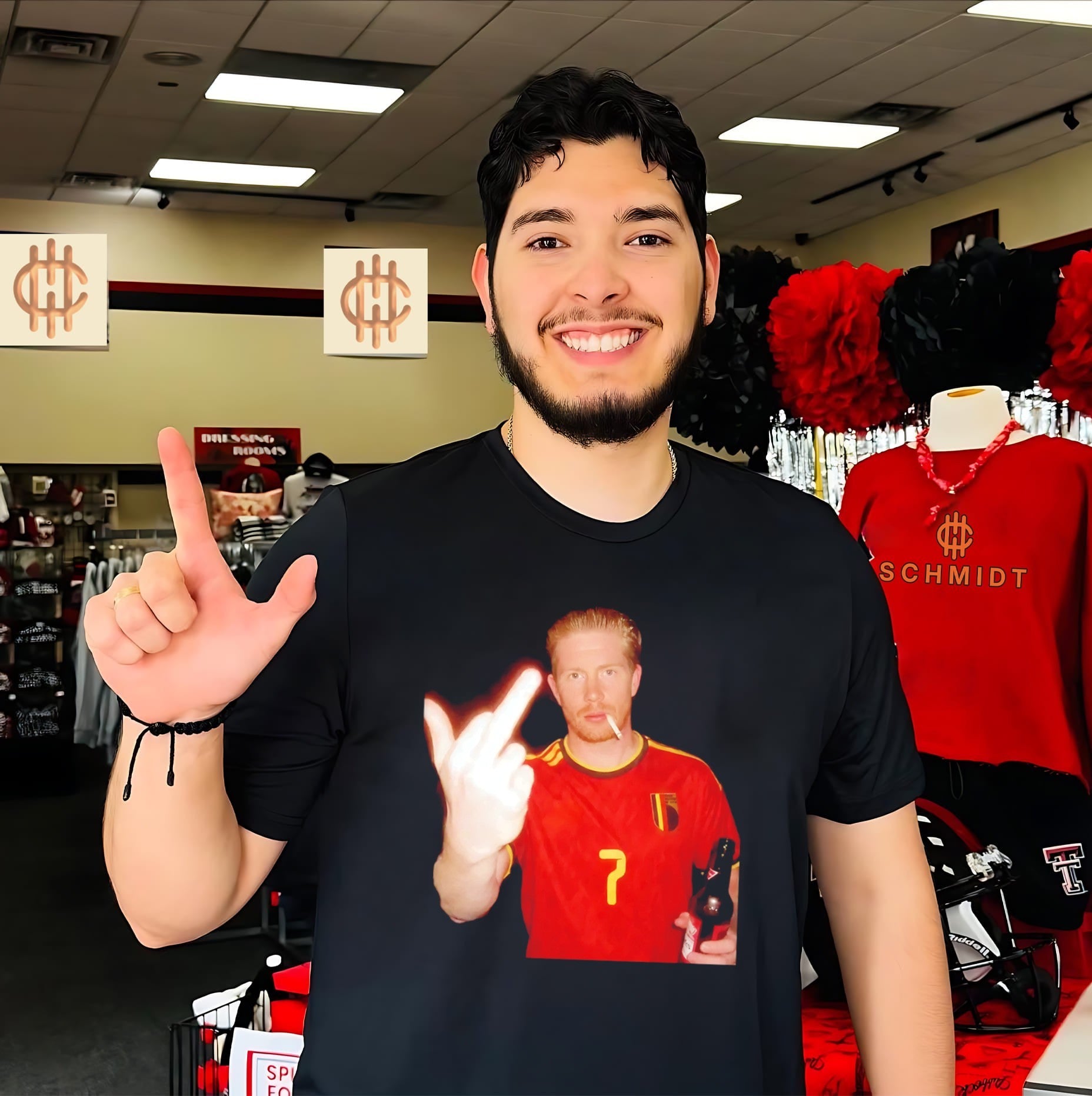 Kevin De Bruyne Belgium National Team Middle Finger shirt