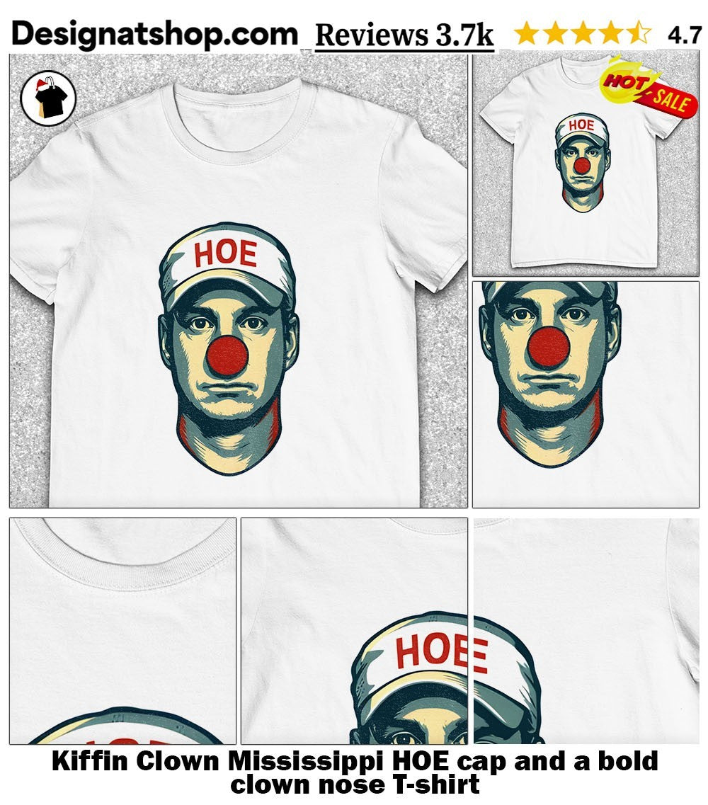 Kiffin Clown Mississippi HOE cap and a bold clown nose shirt