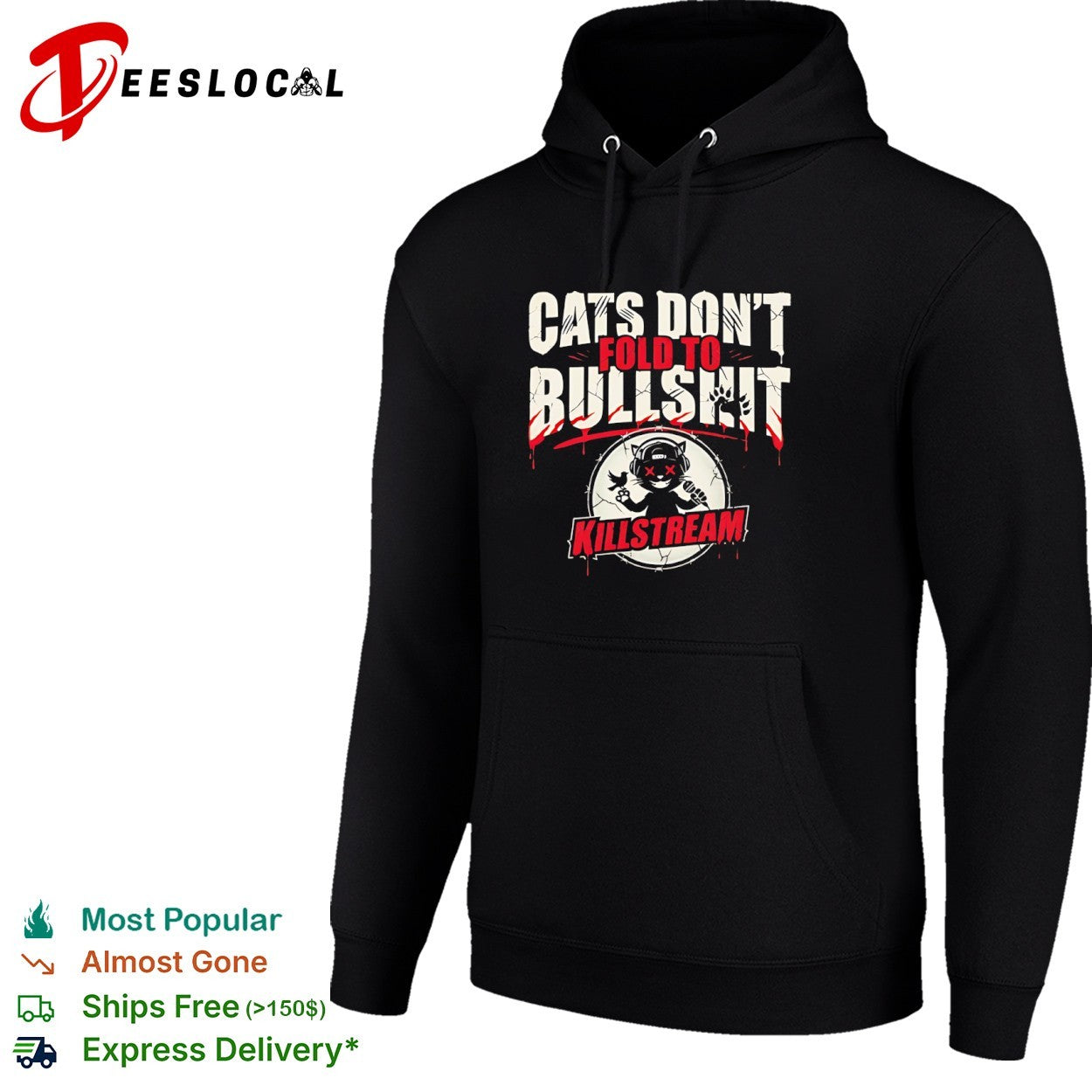 Killstream cats do not fold to bullshit cat shirt