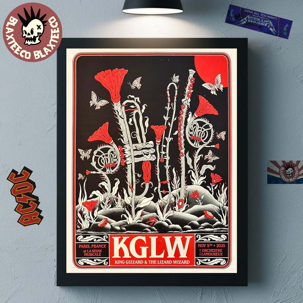 King Gizzard And the Lizard Wizard Paris France 2025 Venue Poster At La Seine Musicale On November 5 2025 Home Decor Poster Canvas