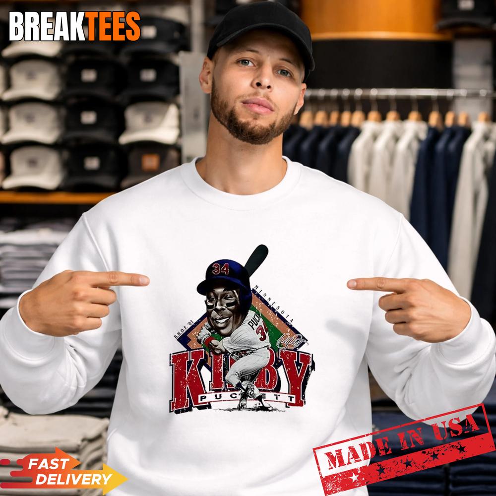 Kirby Puckett Minnesota Twins MLB Signature Caricature T-Shirt