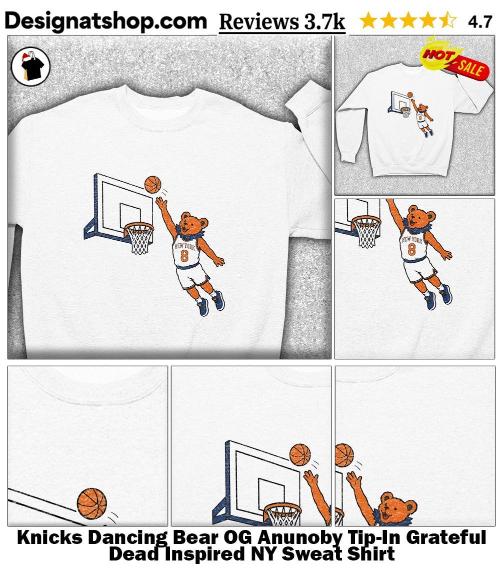 Knicks Dancing Bear OG Anunoby Tip-In Grateful Dead Inspired NY shirt