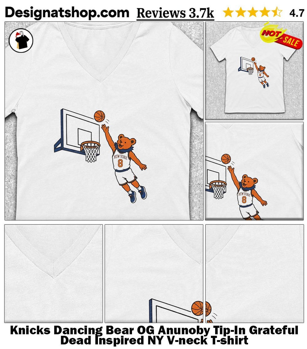 Knicks Dancing Bear OG Anunoby Tip-In Grateful Dead Inspired NY shirt