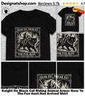 Knight On Black Cat Riding Animal Armor Hear Ye The Fun Aunt Has Arrived Shirt