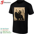 Knight on a Giant Cat Castle Medieval Fantasy Shirt