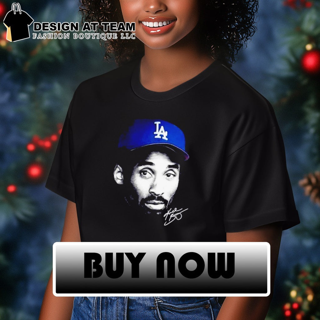 Kobe Bryant Big Face Dodgers Graphic signed shirt