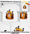 Kobe Bryant Black Mamba Lakers 8 Jersey Snake Graphic Shirt