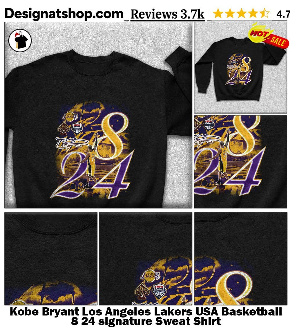 Kobe Bryant Los Angeles Lakers USA Basketball 8 24 signature shirt