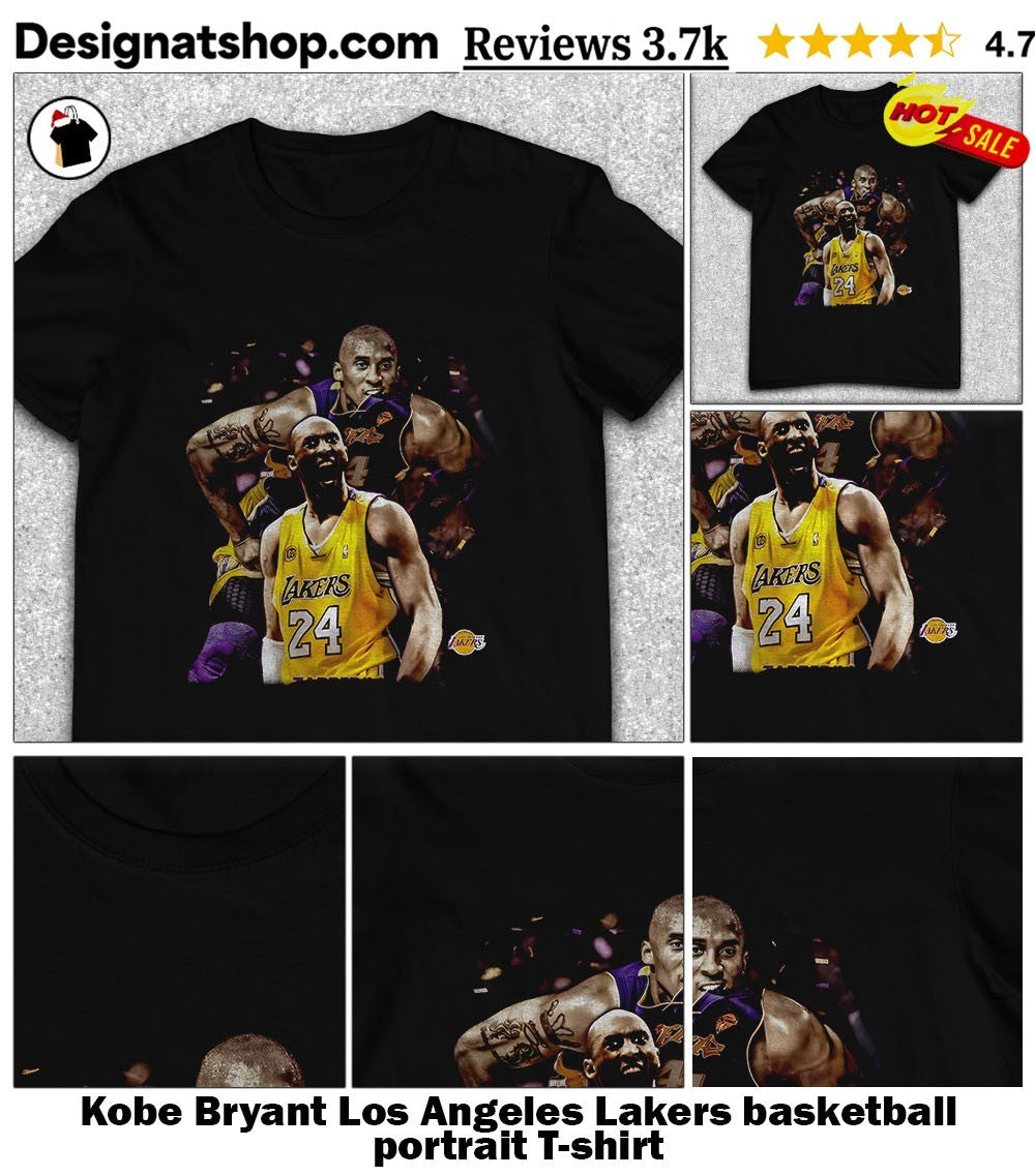 Kobe Bryant Los Angeles Lakers basketball portrait shirt