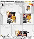 Kobe Bryant Los Angeles Lakers basketball star 8 24 commemorative legend graphic shirt