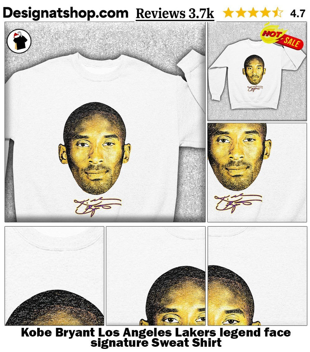Kobe Bryant Los Angeles Lakers legend face signature shirt