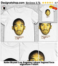Kobe Bryant Los Angeles Lakers legend face signature shirt