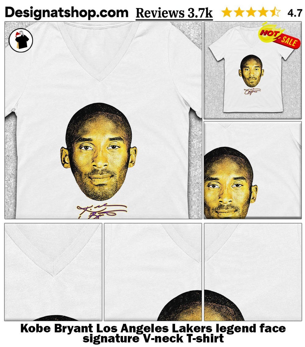 Kobe Bryant Los Angeles Lakers legend face signature shirt