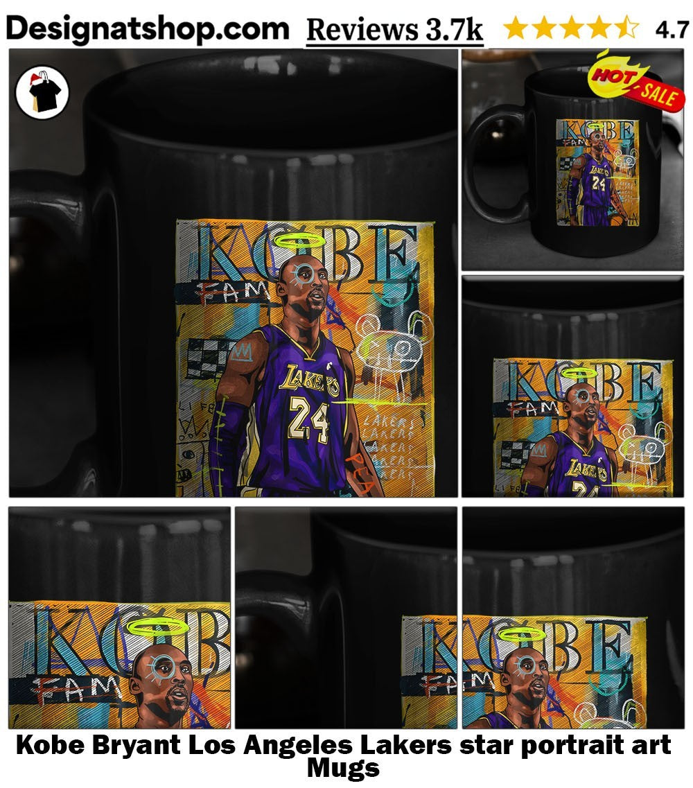 Kobe Bryant Los Angeles Lakers star portrait art shirt