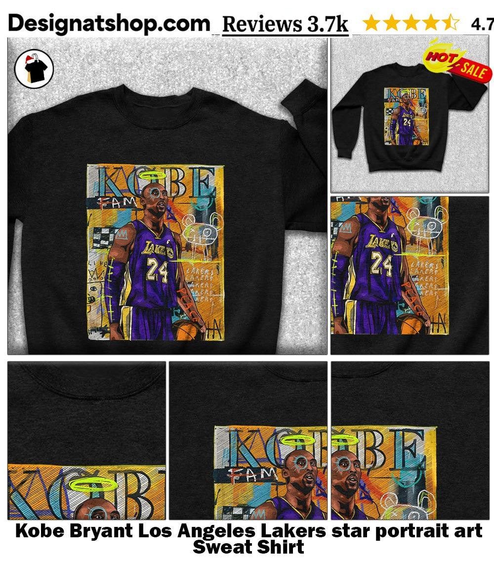Kobe Bryant Los Angeles Lakers star portrait art shirt