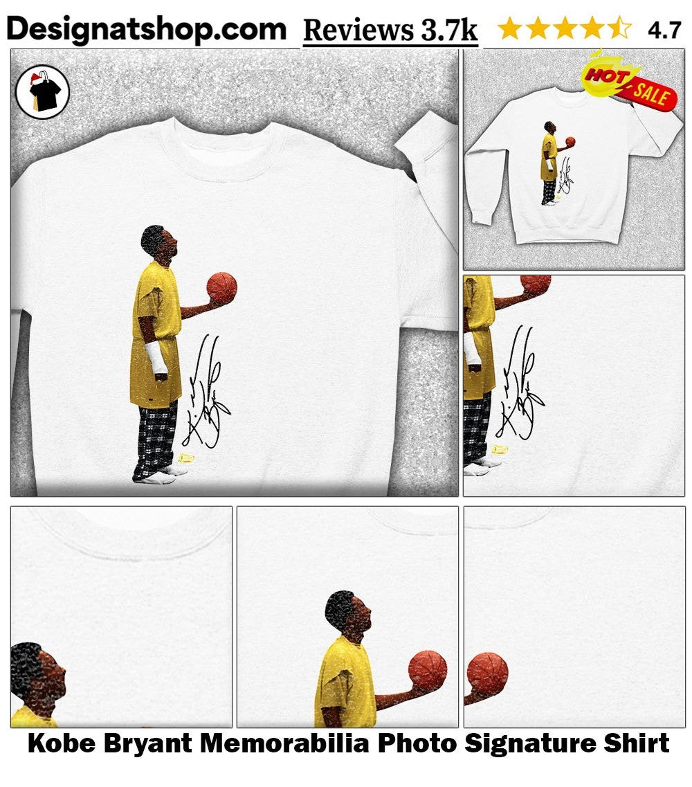 Kobe Bryant Memorabilia Photo Signature Shirt