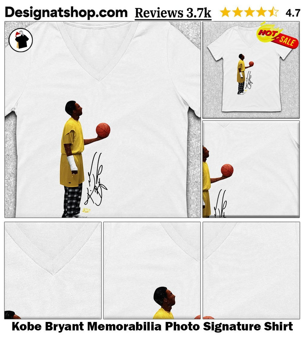 Kobe Bryant Memorabilia Photo Signature Shirt