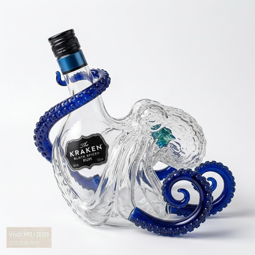 The Kraken Black Spiced Rum Octopus Shaped Bottle